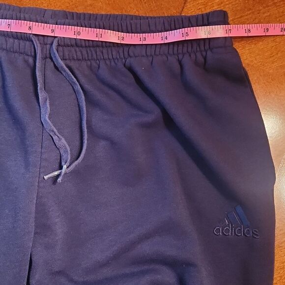 Adidas Jogger Athletic Drawstring Sporty Sweatpants, XL, Black & White Logo - Picture 3 of 7